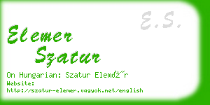 elemer szatur business card